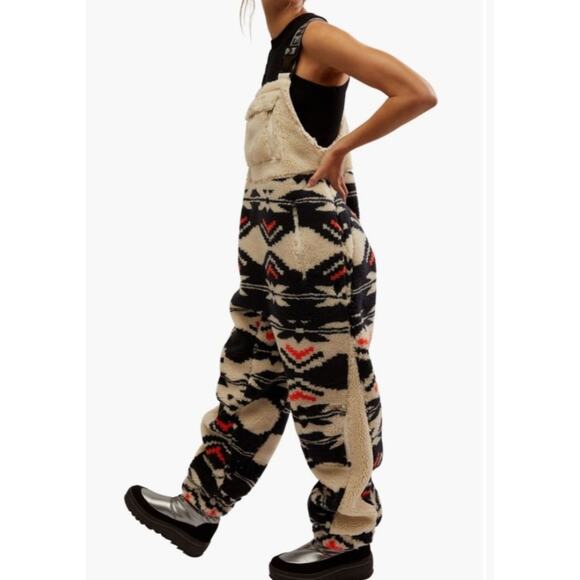 Free People FP Movement Hit the Slopes Printed Salopette Overalls Size XL - Picture 4 of 7